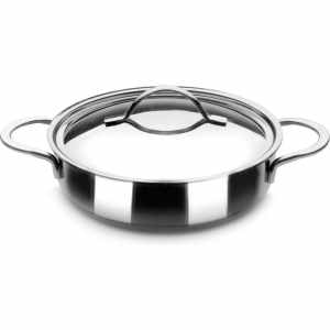 PLAT ROND AVEC COUVERCLE INOX NOAH 26 CM