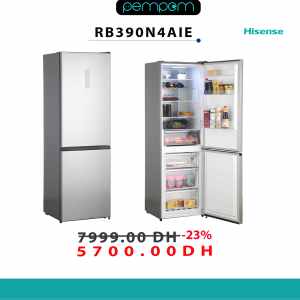 Hisense Réfrigérateur Combine RB390N4AIE 300l No Friost Inox